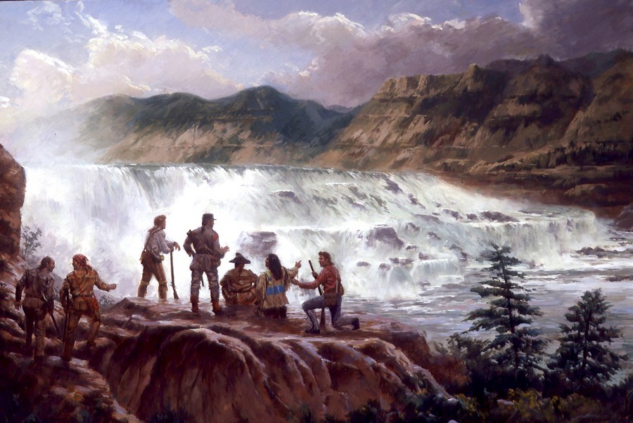 Lewis and Clark at the Great Falls