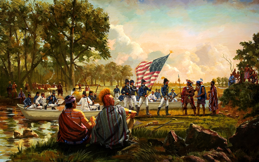 Tecumseh Meeting with William Henry Harrison